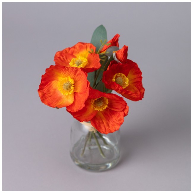 Букет искусственных цветов в круглой вазе высота= 16см Lefard (287-559) Букет искусственных цветов в круглой вазе высота= 16см Lefard (287-559)