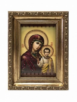 Икона Божией матери Казанская с кристаллами Swarovski (2127)