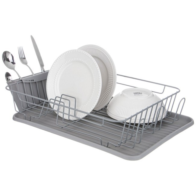 Сушилка для посуды серая 42,5*30,5*10 см (кор-6шт) Agness (917-102)