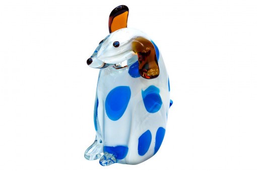 Статуэтка "Собака" бело-голубая 11х6,5х14,5 см - TT-00000668