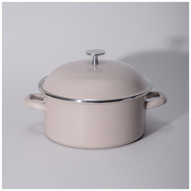 Кастрюля agness эмалированная с эмал.крышкой серия "charm" 2.6 л, 22*10 см Agness (934-605)