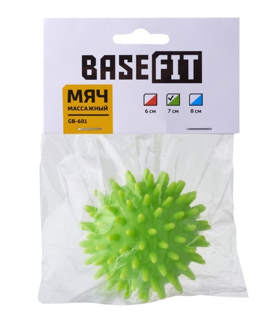 Мяч массажный BASEFIT GB-601 7 см, зеленый (2103698)