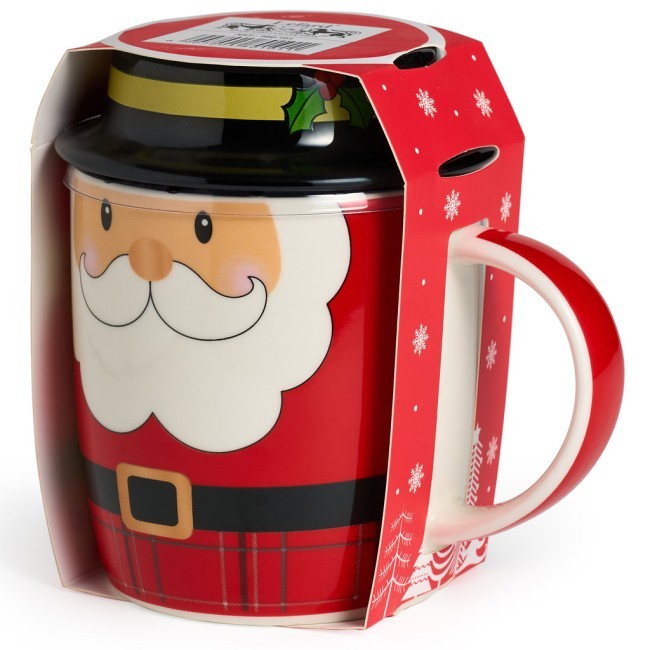 Кружка с крышкой lefard "санта" 355 мл Lefard (580-101) Кружка с крышкой lefard "санта" 355 мл Lefard (580-101)