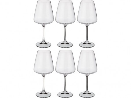 Набор бокалов для вина из 6 шт. "amundsen/ardea" высота=24 см 540 мл Crystal Bohemia (669-224)