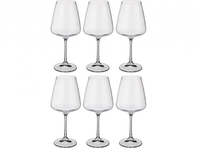 Набор бокалов для вина из 6 шт. "amundsen/ardea" высота=24 см 540 мл Crystal Bohemia (669-224)