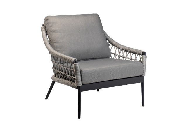 Кресло "Марра" темно-серое 80*80*85,5см, оплетка"сеть" (TT-00013257) Кресло "Марра" темно-серое 80*80*85,5см, оплетка"сеть" (TT-00013257)