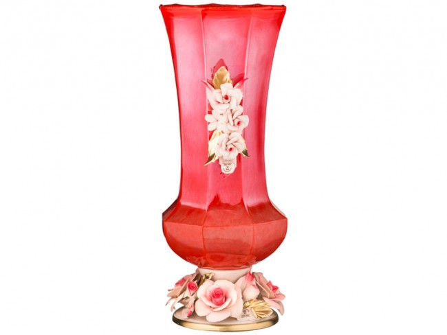 Декоративная ваза высота=38 см. WHITE CRISTAL (647-717)