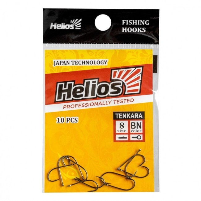 Крючок Helios Tenkara с кольцом №8 цвет BN (10 шт) HS-TEN-BN-8 (78298)