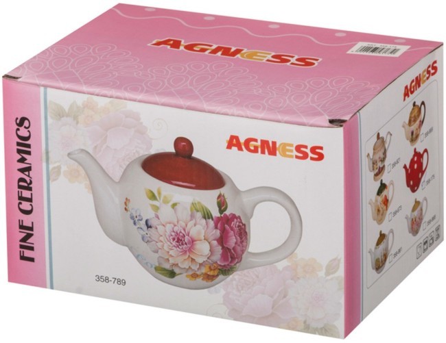 Чайник заварочный "горошек" 900 мл. Agness (358-175) Чайник заварочный "горошек" 900 мл. Agness (358-175)