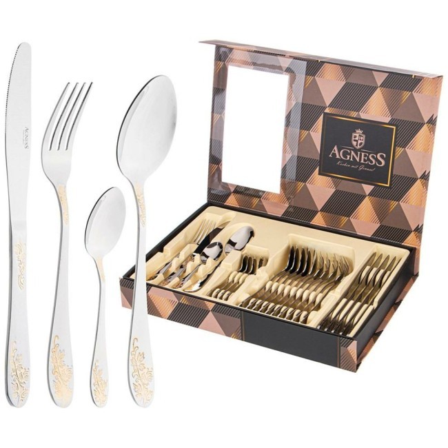 Набор столовых приборов agness на 6 персон 24 пр. Agness (942-041)
