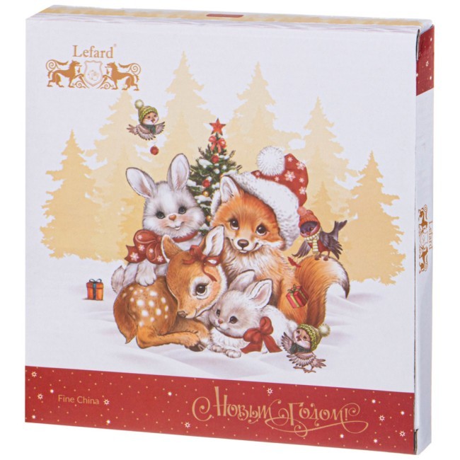 Тарелка закусочная lefard "с новым годом!" 19 см красная Lefard (85-1955) Тарелка закусочная lefard "с новым годом!" 19 см красная Lefard (85-1955)