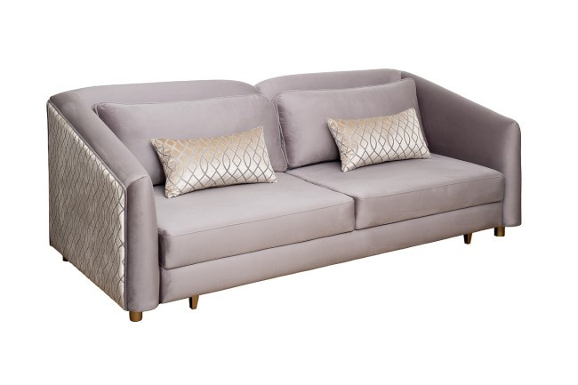 Диван Trevi 230М(К) трехм раскл с кантом серый Colt032+Melody 232*103*88см (TT-00011944)