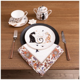 Набор салфетки "парижские коты"  2 шт 40*40 твилл Lefard (850-746-81)