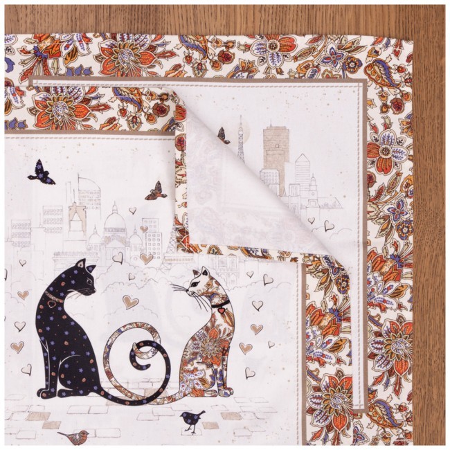 Набор салфетки "парижские коты"  2 шт 40*40 твилл Lefard (850-746-81)