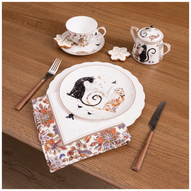 Набор салфетки "парижские коты"  2 шт 40*40 твилл Lefard (850-746-81)