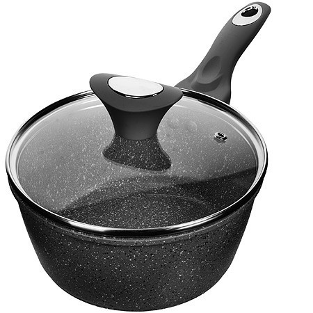 Ковш алюм. 1,7л 18см с.кр МРАМОР/КРОШКА (25074)