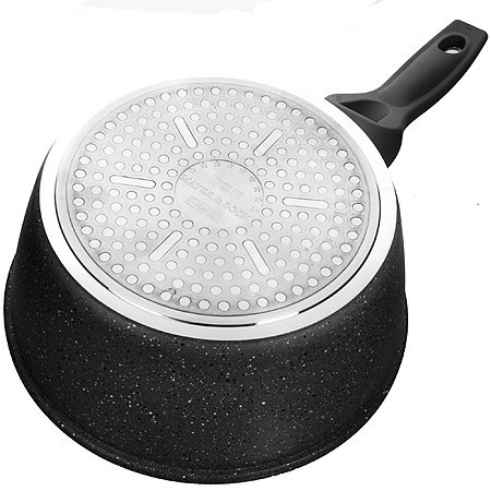 Ковш алюм. 1,7л 18см с.кр МРАМОР/КРОШКА (25074)