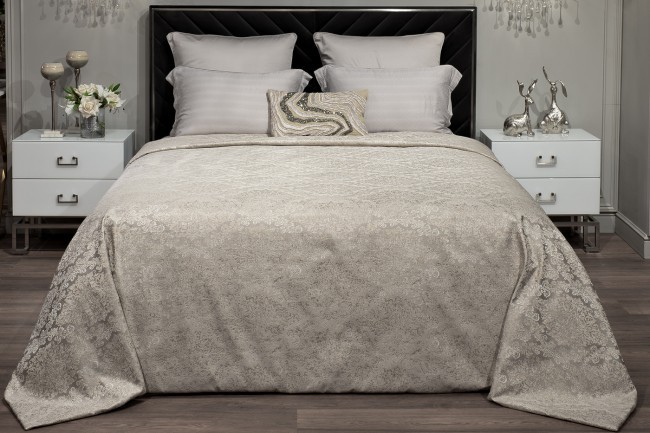 Комплект Emotion бежевый( покрывало 260*260 и 2 наволочки 50*70) (TT-00015088)