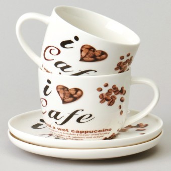 Чайный набор lefard "coffee mania" на 2 пер. 4 пр. 250 мл Lefard (165-568)