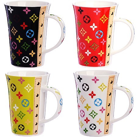 Кружка 0,5л,Модный узор LV (мин.4шт) LR (4334)