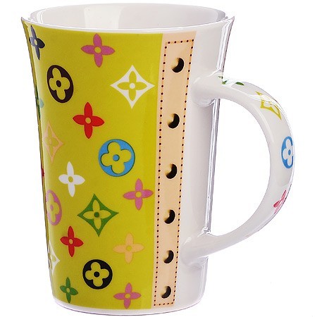 Кружка 0,5л,Модный узор LV (мин.4шт) LR (4334)