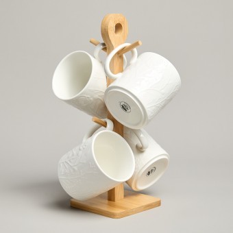 Набор кружек lefard "meadow" 4 шт. 380 мл на дер. подставке Lefard (587-206) Набор кружек lefard "meadow" 4 шт. 380 мл на дер. подставке Lefard (587-206)