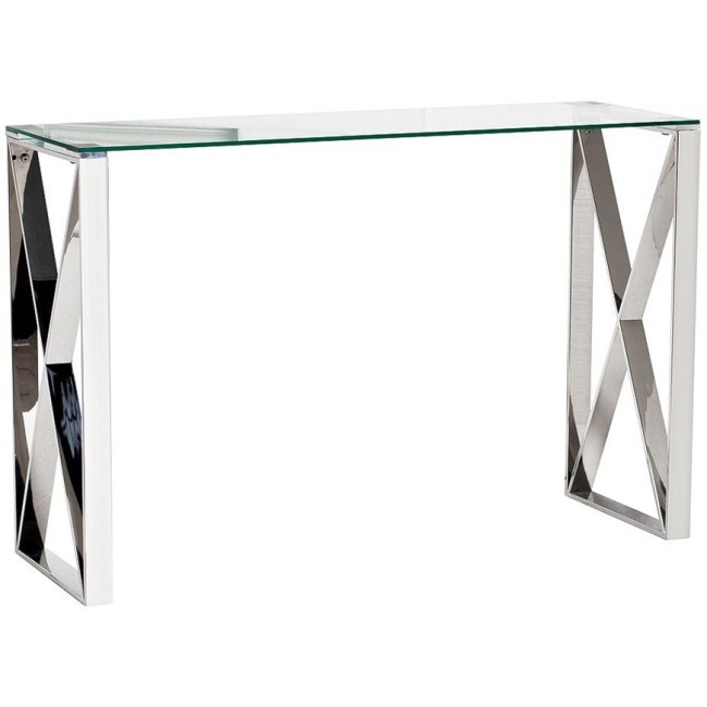 Консоль прозр.стекло/хром 120*40*78см (TT-00001348)