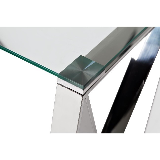 Консоль прозр.стекло/хром 120*40*78см (TT-00001348)