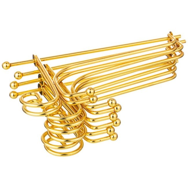 Комплект подставок для тарелок из 5 шт. 17*11 см. высота=16 см. цвет - золото Lefard (244-110) Комплект подставок для тарелок из 5 шт. 17*11 см. высота=16 см. цвет - золото Lefard (244-110)