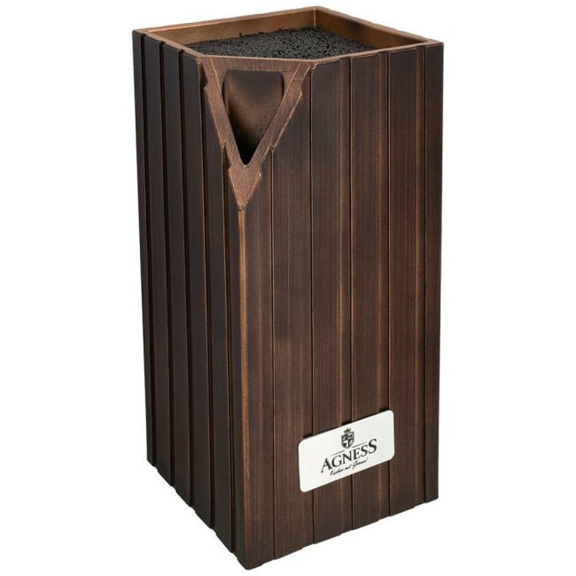 Подставка для ножей agness "best" универсальная, 12x12x23 см Agness (911-690)