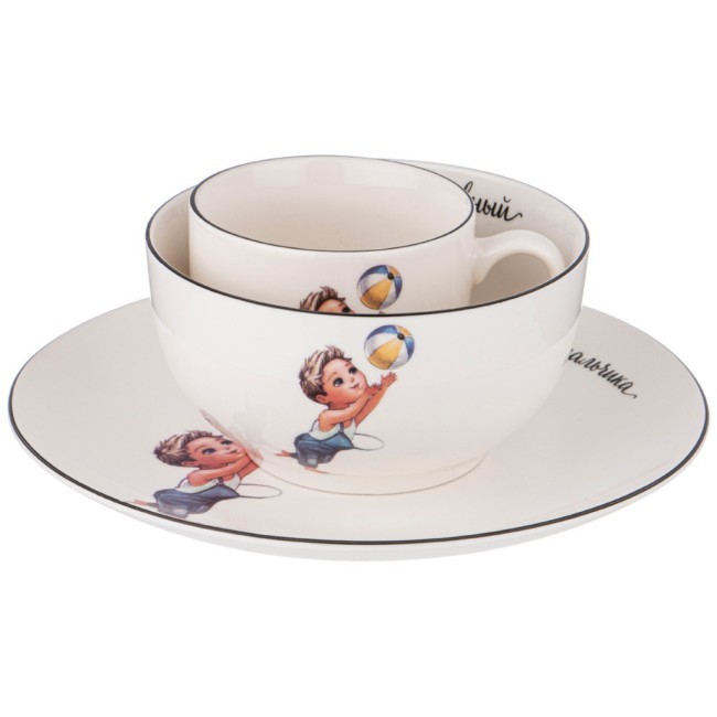 Набор посуды lefard веселый мальчик 3 пр.: салатник 470мл, тарелка 20см, кружка 220мл Lefard (260-679) Набор посуды lefard веселый мальчик 3 пр.: салатник 470мл, тарелка 20см, кружка 220мл Lefard (260-679)