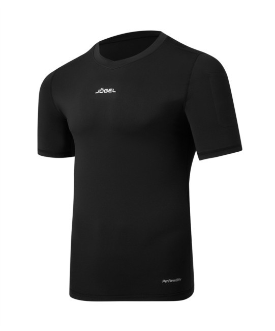 Футболка компрессионная судейская JOGEL PerFormDRY Referee Baselayer Tee SS, черный (2113859)