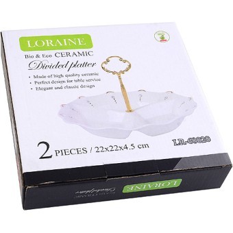 Менажница 3 отдел., 22 см, фарфор LR (60020) Менажница 3 отдел., 22 см, фарфор LR (60020)