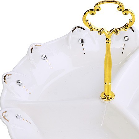 Менажница 3 отдел., 22 см, фарфор LR (60020) Менажница 3 отдел., 22 см, фарфор LR (60020)