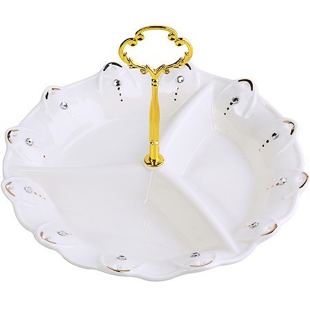 Менажница 3 отдел., 22 см, фарфор LR (60020) Менажница 3 отдел., 22 см, фарфор LR (60020)