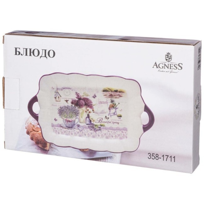 Блюдо agness "лавандовая весна" 23,5*14*2,5 см Agness (358-1711) Блюдо agness "лавандовая весна" 23,5*14*2,5 см Agness (358-1711)