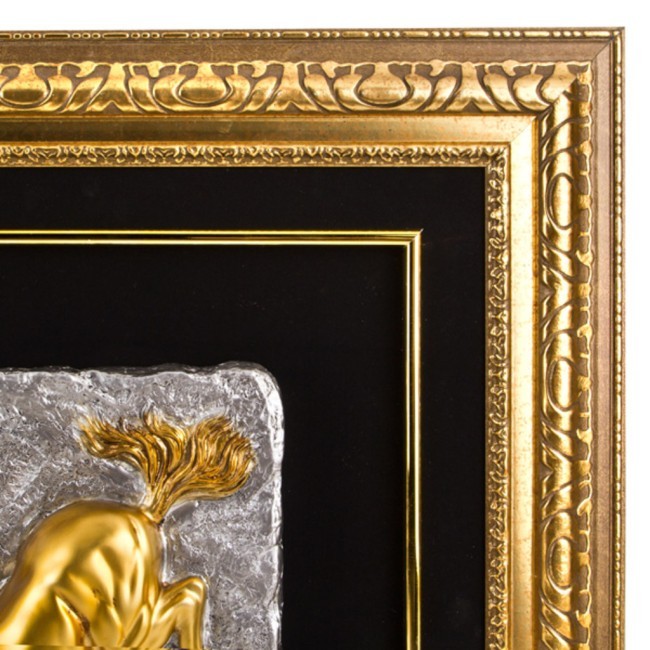 Панно "лошади" золото 85*120 см. Lefard (50-375)