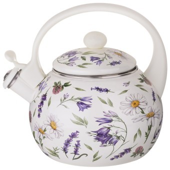 Чайник agness эмалированный со свистком серия "flower story", 2,2 л Agness (943-094)