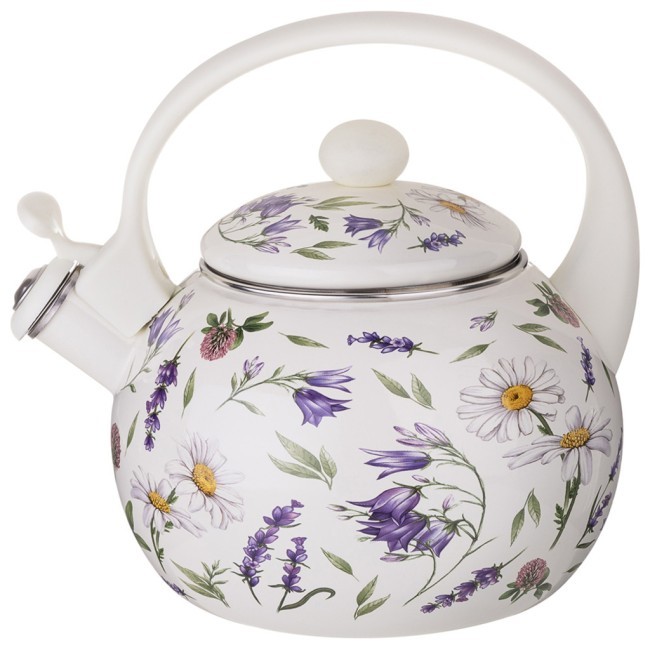 Чайник agness эмалированный со свистком серия "flower story", 2,2 л Agness (943-094)