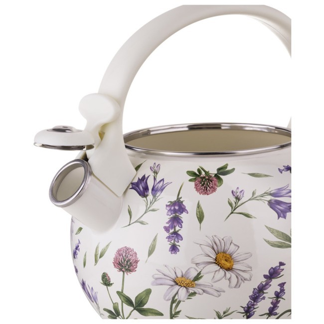 Чайник agness эмалированный со свистком серия "flower story", 2,2 л Agness (943-094)
