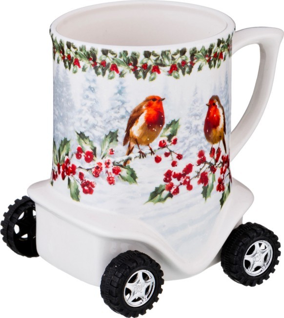 Кружка "снегири" на колесиках 350 мл. Lefard (85-1438)