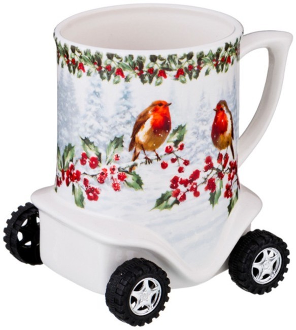 Кружка "снегири" на колесиках 350 мл. Lefard (85-1438)