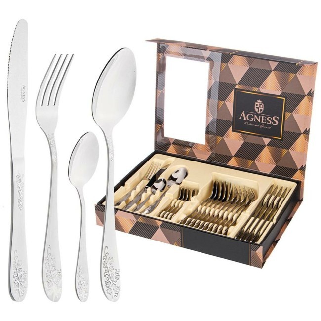 Набор столовых приборов agness на 6 персон 24 пр. Agness (942-042) Набор столовых приборов agness на 6 персон 24 пр. Agness (942-042)