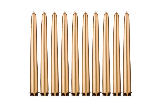 Свеча столовая d2*24см цвет металлик золото (10) (TT-00010923) Свеча столовая d2*24см цвет металлик золото (10) (TT-00010923)