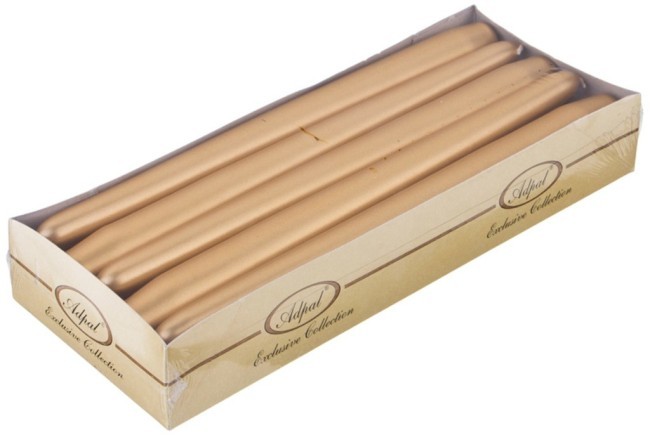 Свеча столовая d2*24см цвет металлик золото (10) (TT-00010923) Свеча столовая d2*24см цвет металлик золото (10) (TT-00010923)