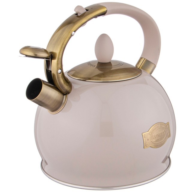 Чайник agness со свистком, 3л c индукцион. капсульным дном цвет: дымчатый серый, сталь 18/10 Agness (937-843) Чайник agness со свистком, 3л c индукцион. капсульным дном цвет: дымчатый серый, сталь 18/10 Agness (937-843)