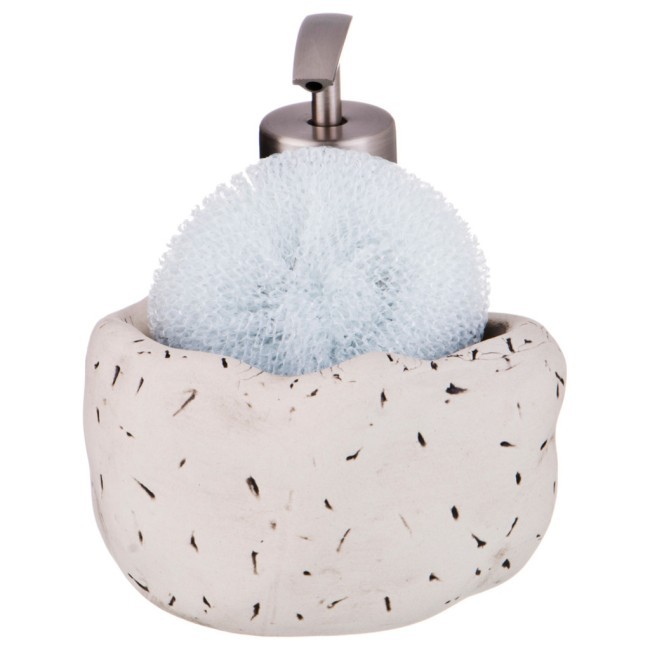 Комплект:дозатор для моющего средства 400 мл.+губка 12*12*14 см. Lefard (755-108)