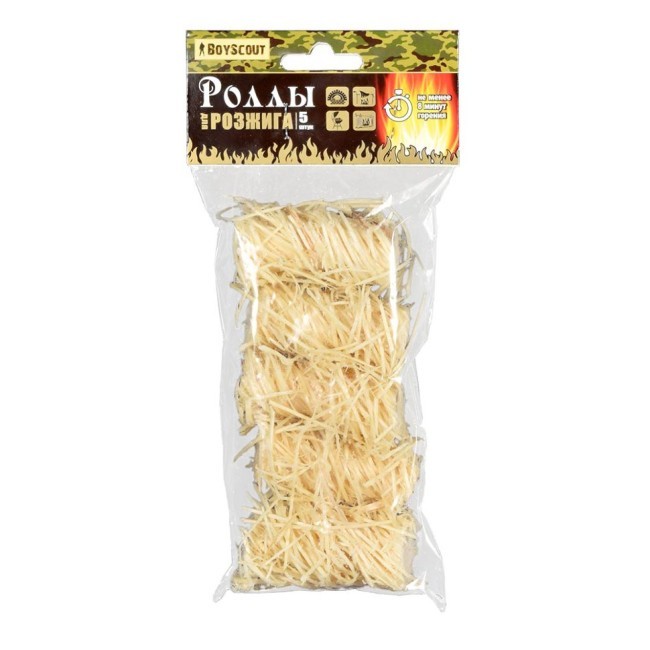 Роллы для розжига Boyscout 5 шт 61140 (62800) Роллы для розжига Boyscout 5 шт 61140 (62800)