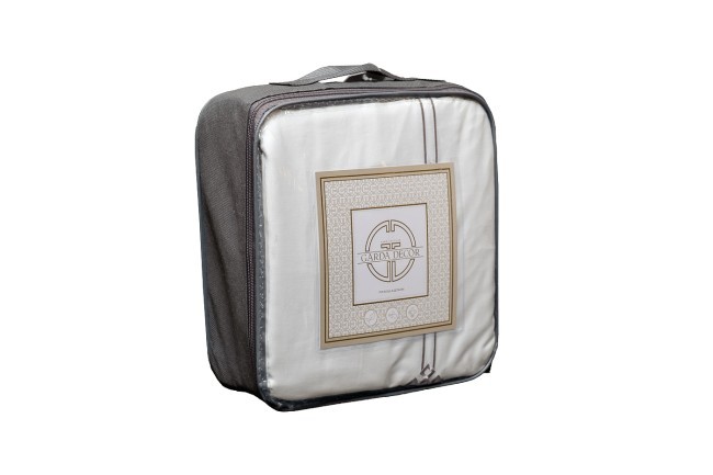 Комплект постельного белья с вышивкой Арктик, серый, Двуспальный кинг сайз (220*240) (TT-00013755)