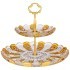 Фруктовница 2-х ярусная "lefard gold glass" диаметр=17/30 см. высота=28,5 см. Lefard (195-161)
